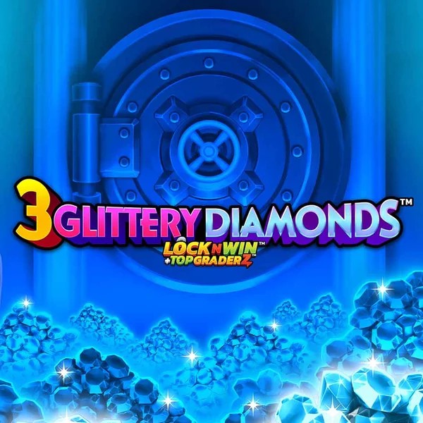 3 Glittery Diamonds by PearFiction Studios, showcased at nomaspinonline.com – game logo