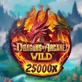 Dragons of Arcane Wild online game logo by Foxium on nomaspinonline.com